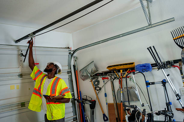Professional Garage Door Panel Replacement technician working in Seward County County, KS